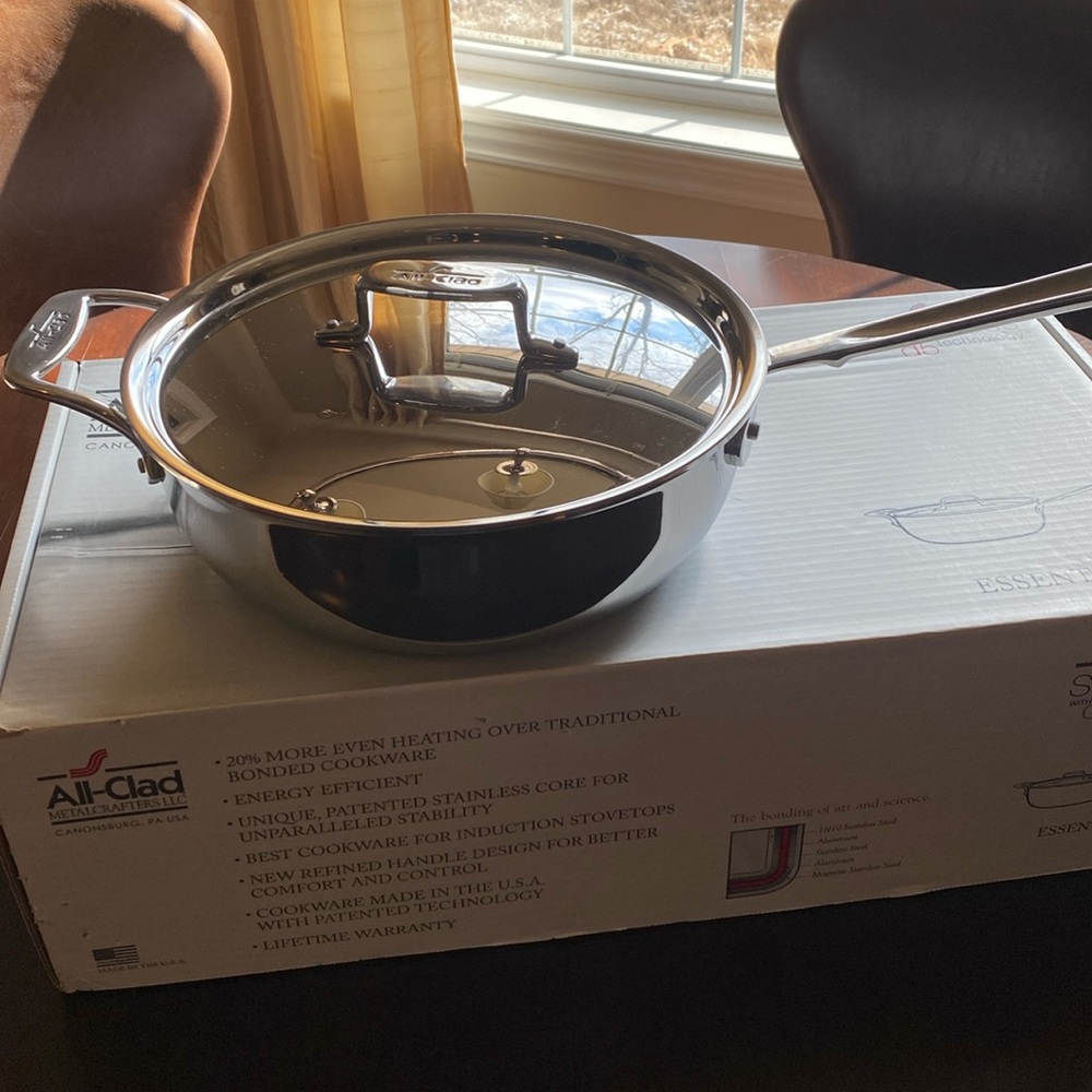 All Clad D5 4 Qt Essential Pan New In Box.